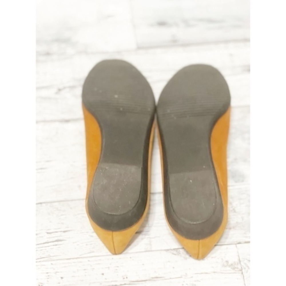 Salvatore Ferragamo Camel Color Suede Flats Sz 7.5 - Picture 7 of 7
